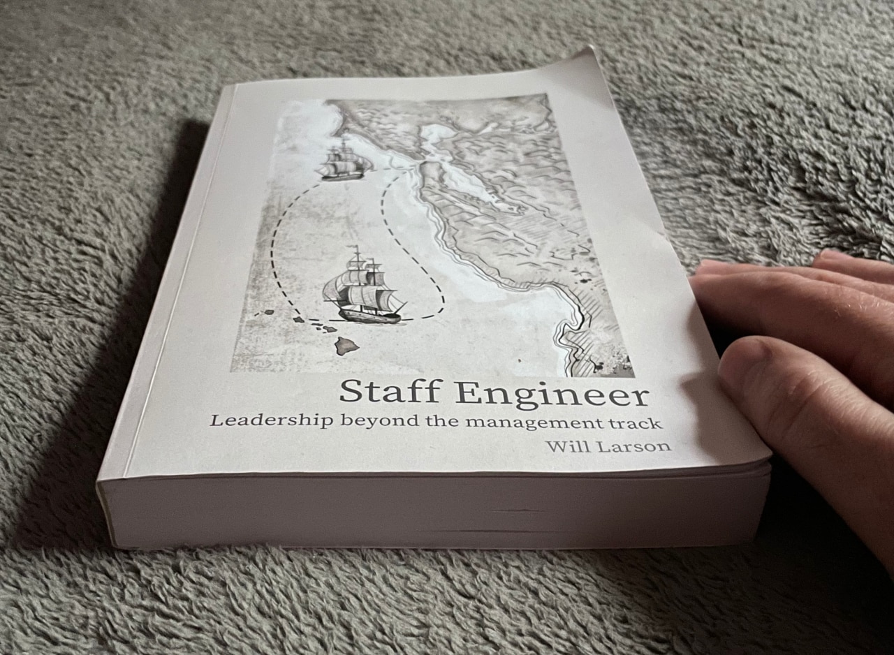 a picture of the Staff Engineer book