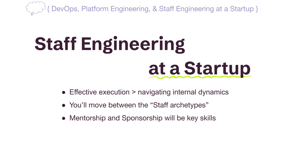 Staff Engineering at a Startup