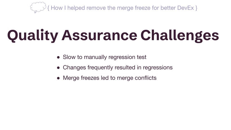 Quality Assurance Challenges