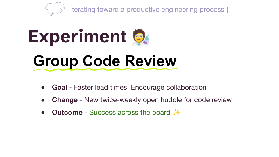 Experiment: Group Code Review