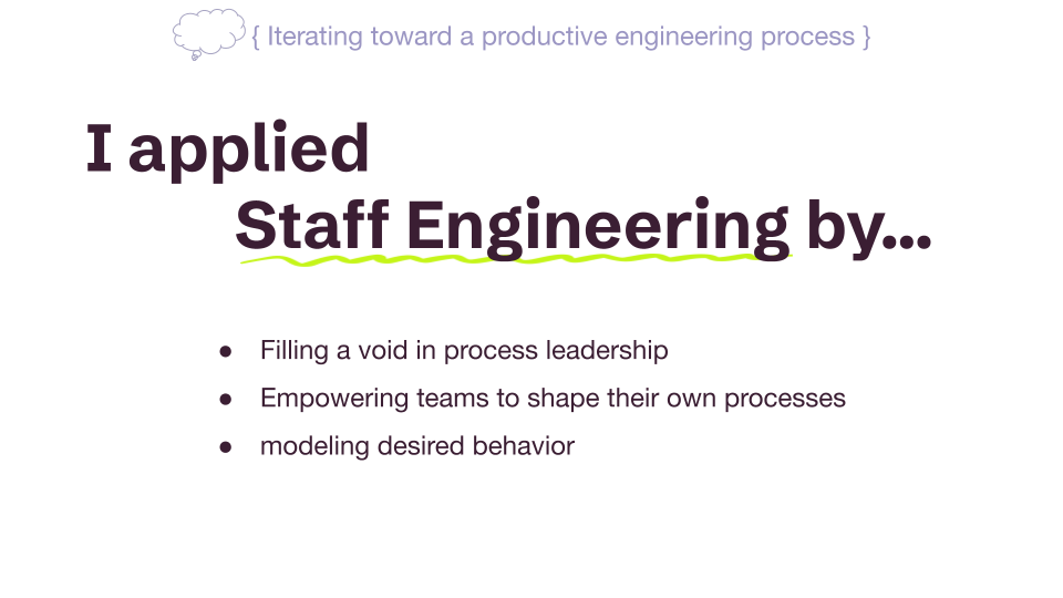 Staff Engineering principles applied in story 2