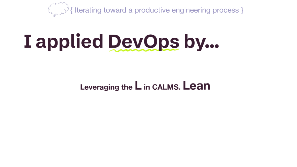 DevOps principles applied in story 2